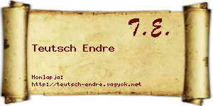 Teutsch Endre névjegykártya